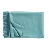 Puro alpaca wool throw in Fjord Blue
