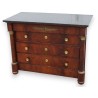 Commode Empire en acajou, dessus marbre