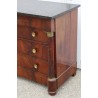 Commode Empire en acajou, dessus marbre