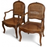 Pair of Louis XV caned armchai