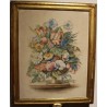 Paire d'aquarelles "Bouquets de fleurs"