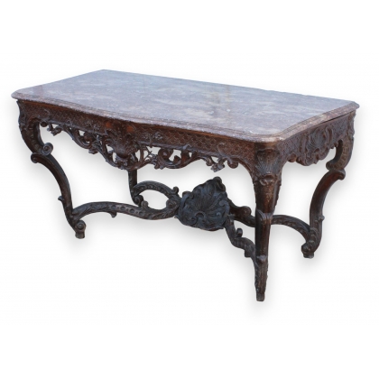 Regency-style game table with lattice decoration