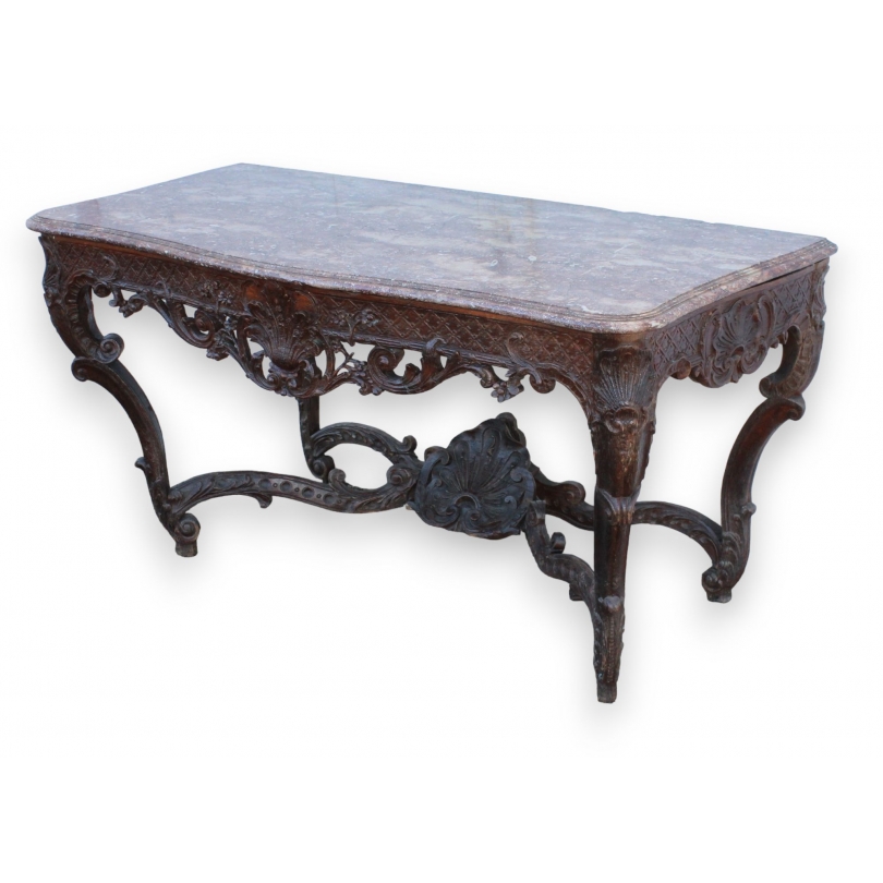Regency-style game table with lattice decoration