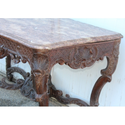 Regency-style game table with lattice decoration