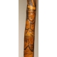 Canne en bambou sculpté, pommeau racine