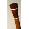 Canne avec pommeau conique en bois et ivoire