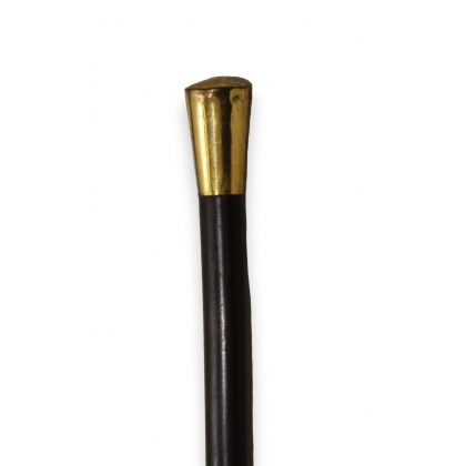 Walking stick with a gold-plated brass knob