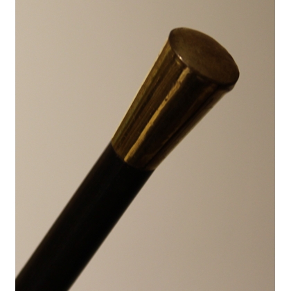 Canne avec pommeau en laiton doré
