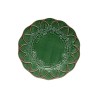 Assiette en faïence verte chasse 28 cm