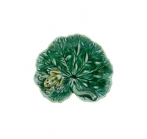 Feuille de géranium en faïence verte Grenouille