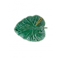 Feuille de mûrier en faïence verte Sauterelle