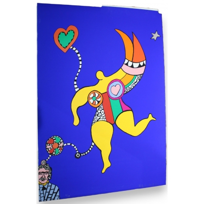 Poster "Jean in my Heart" signé Niki DE ST. PHALLE 