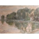 Tableau "Bord de lac à Rolle" signé L. FATIO 44