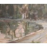 Tableau \"Bord de lac à Rolle\" signé L. FATIO 44