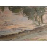 Tableau \"Bord de lac à Rolle\" signé L. FATIO 44