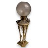 Lampe Napoléon III en bronze avec coupe en cristal