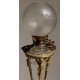 Lampe Napoléon III en bronze avec coupe en cristal