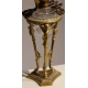 Lampe Napoléon III en bronze avec coupe en cristal