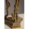 Lampe Napoléon III en bronze avec coupe en cristal