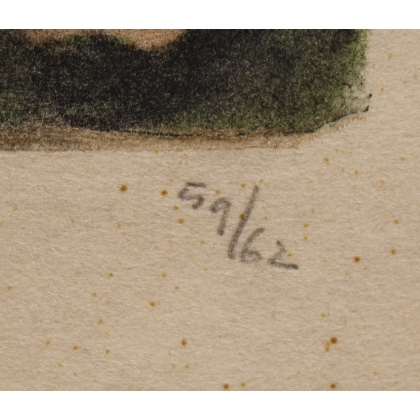 Gravure "Nid d'épeichette" signée Robert HAINARD