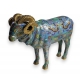 Mouflon en bronze cloisonné