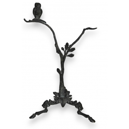Porte montre en bronze \"Hibou\"