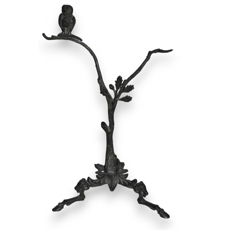 Porte montre en bronze \"Hibou\"