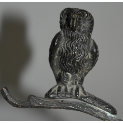 Porte montre en bronze \"Hibou\"