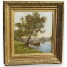 Paintings | Painting: ‘View of the riverbank’. Moinat SA  – Antiques and home décor