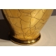 Vase balustre en verre de Saint-Prex doré