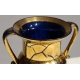 Vase à anses en verre de Saint-Prex doré