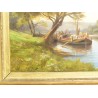 Paintings | Painting: ‘View of the riverbank’. Moinat SA  – Antiques and home décor