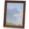 Pastel "Montagne", monogrammé.