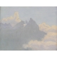 Pastel "Montagne", monogrammé.