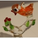 Oiseau sur une branche en verre de Murano