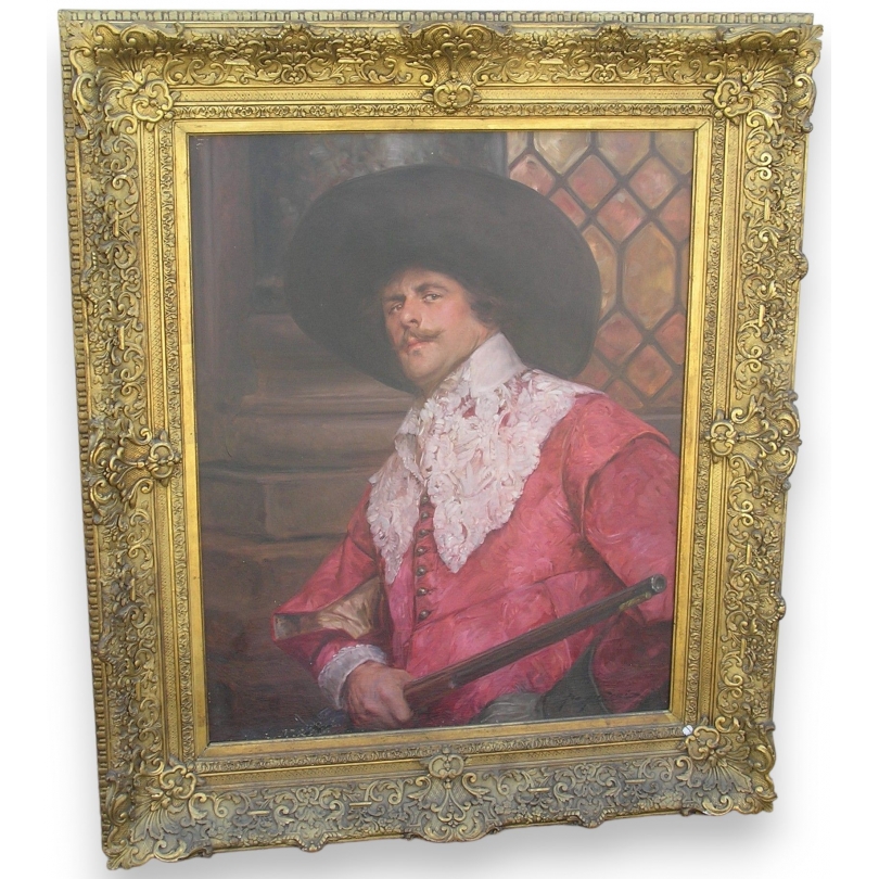 Paintings | Painting entitled ‘The Musketeer’. Moinat SA  – Antiques and home décor