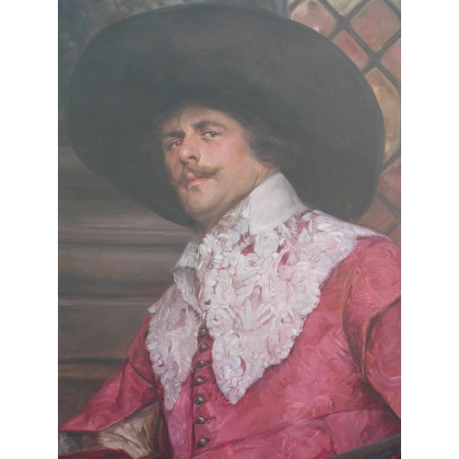 Paintings | Painting entitled ‘The Musketeer’. Moinat SA  – Antiques and home décor