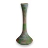 Vase soliflore vert et orange signé CROISMARE