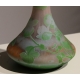 Vase soliflore vert et orange signé CROISMARE