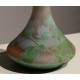 Vase soliflore vert et orange signé CROISMARE