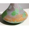 Vase soliflore vert et orange signé CROISMARE