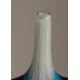 Vase en verre bleu et blanc signé MDINA 1987