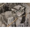 Lithographie "Chat sauvage" signée C. STERN 91