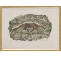 Lithographie "Renard" signée C. STERN 90