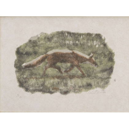 Lithographie "Renard" signée C. STERN 90