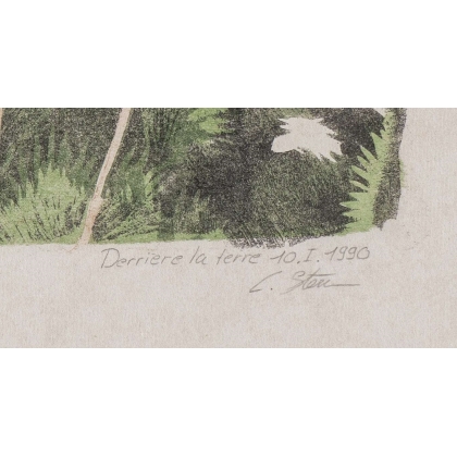 Lithographie "Chouette" signée C. STERN