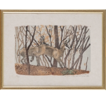 Lithographie "Chamoix" signée C. STERN