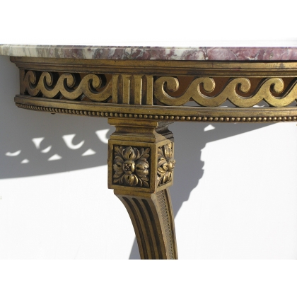 Louis XVI half-moon console table. at  Moinat SA  - Antiques and home décor