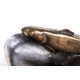 Vide-poche agrémenté d'une truite signé REUSSNER