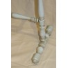 Blue-lacquered turned wooden clothes rack